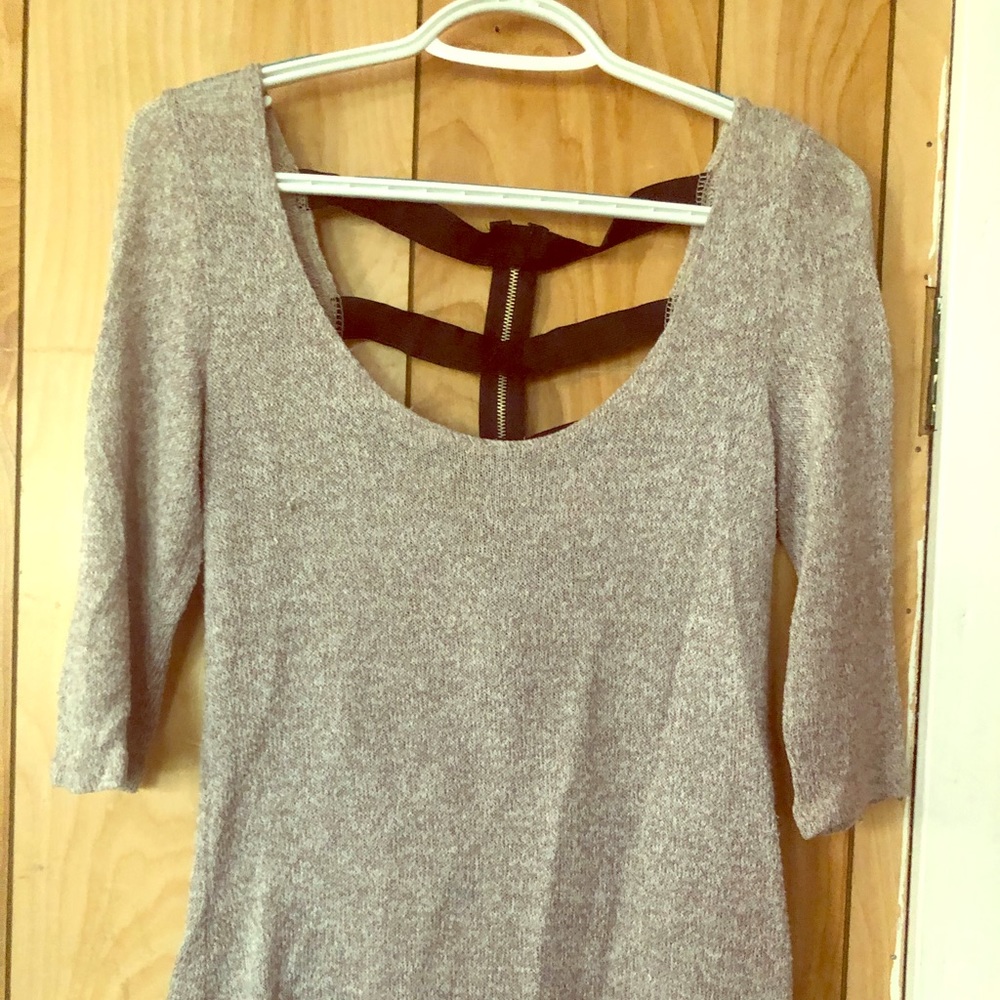 Stylish beautiful gray/white blouse